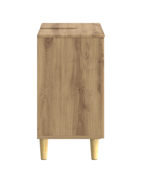 Armadio per Lavabo da Bagno DELFT Rovere Artigianale