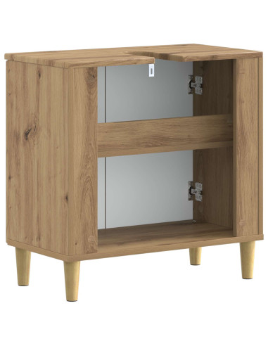 Armadio per Lavabo da Bagno DELFT Rovere Artigianale