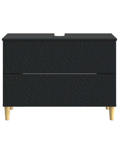Armadio per Lavabo da Bagno DELFT Nero 82 x 41 x 59 cm