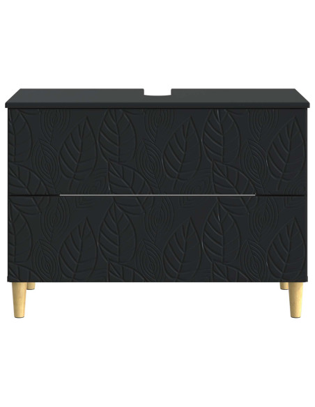 Armadio per Lavabo da Bagno DELFT Nero 82 x 41 x 59 cm