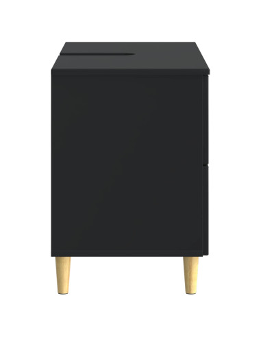 Armadio per Lavabo da Bagno DELFT Nero 82 x 41 x 59 cm