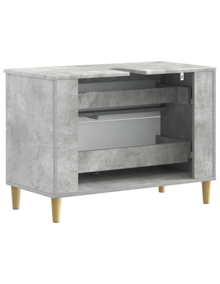 Armadio per Lavabo da Bagno DELFT Grigio Cemento