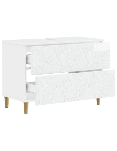 Armadio per Lavabo da Bagno DELFT Bianco Lucido 82 x 41 x 59 cm