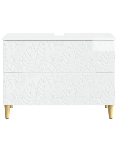 Armadio per Lavabo da Bagno DELFT Bianco Lucido 82 x 41 x 59 cm