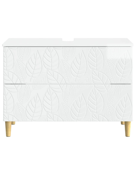 Armadio per Lavabo da Bagno DELFT Bianco Lucido 82 x 41 x 59 cm