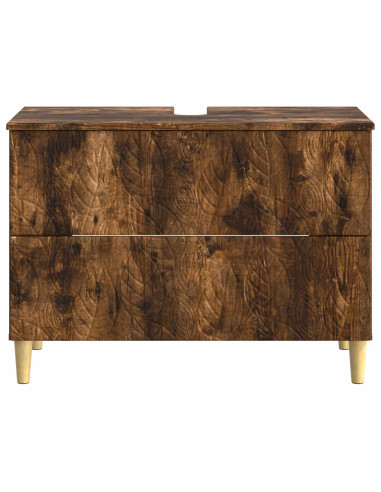 Armadio per Lavabo da Bagno DELFT Rovere Fumo 82 x 41 x 59 cm