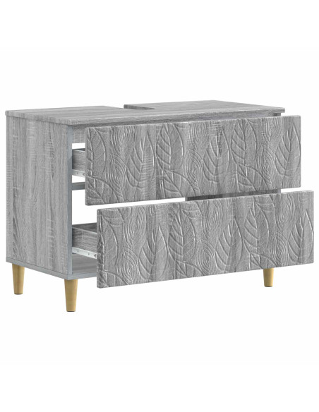 Armadio per Lavabo da Bagno DELFT Sonoma grigio 82 x 41 x 59 cm