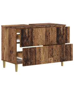Armadio per Lavabo da Bagno DELFT Legno antico 82 x 41 x 59 cm 2