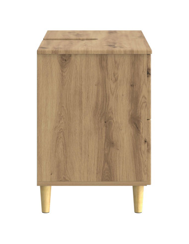 Armadio per Lavabo da Bagno DELFT Rovere Artigianale