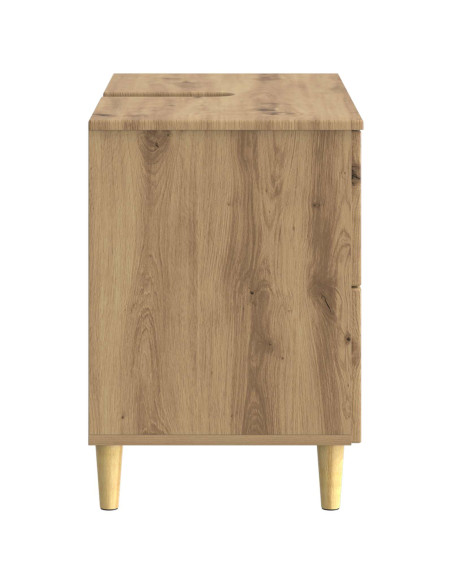 Armadio per Lavabo da Bagno DELFT Rovere Artigianale