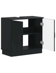 Armadio per Lavabo da Bagno HOORN Nero 59,5 x 31,5 x 56 cm 2