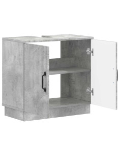 Armadio per Lavabo da Bagno HOORN Grigio Cemento 2