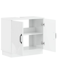Armadio per Lavabo da Bagno HOORN Bianco Lucido 2