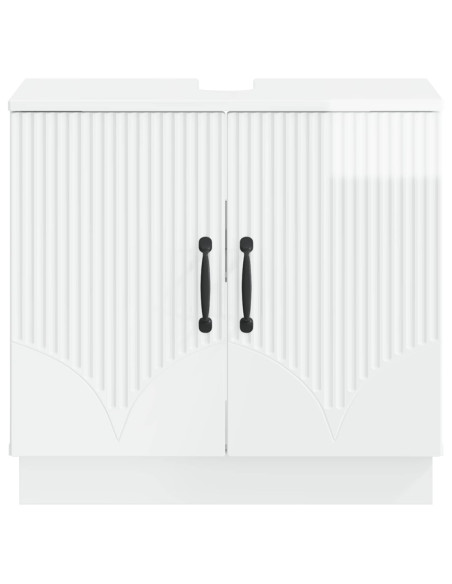 Armadio per Lavabo da Bagno HOORN Bianco Lucido