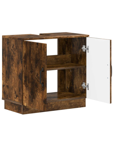 Armadio per Lavabo da Bagno HOORN Rovere Fumo