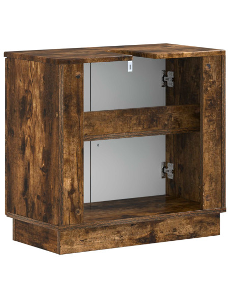 Armadio per Lavabo da Bagno HOORN Rovere Fumo