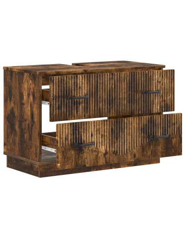 Armadio per Lavabo da Bagno HOORN Rovere Fumo 82 x 41 x 56 cm