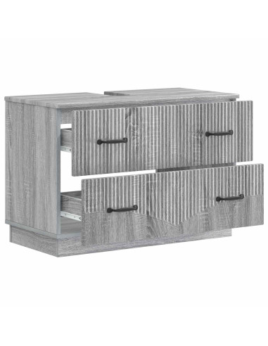 Armadio per Lavabo da Bagno HOORN Sonoma grigio 82 x 41 x 56 cm