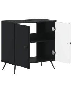 Armadio per Lavabo da Bagno BREDA Nero 59,5 x 31,5 x 59 cm 2
