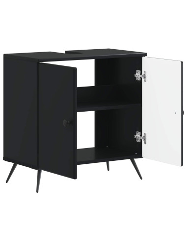 Armadio per Lavabo da Bagno BREDA Nero 59,5 x 31,5 x 59 cm