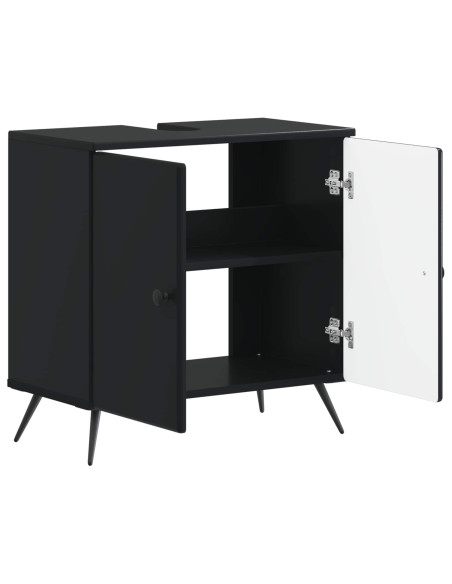 Armadio per Lavabo da Bagno BREDA Nero 59,5 x 31,5 x 59 cm