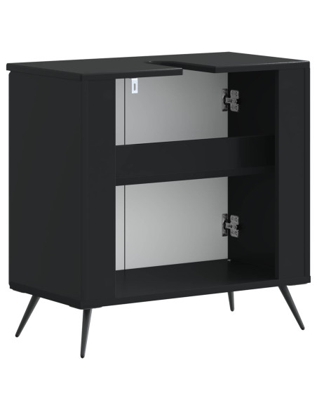 Armadio per Lavabo da Bagno BREDA Nero 59,5 x 31,5 x 59 cm