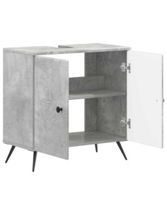 Armadio per Lavabo da Bagno BREDA Grigio Cemento 2