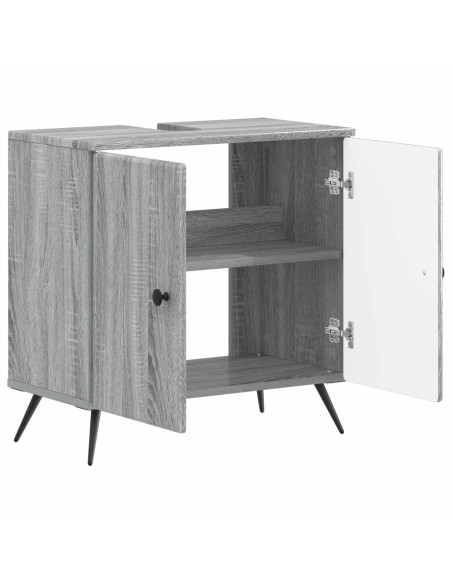 Armadio per Lavabo da Bagno BREDA Sonoma grigio