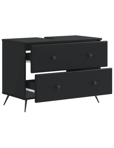 Armadio per Lavabo da Bagno BREDA Nero 82 x 41 x 59 cm