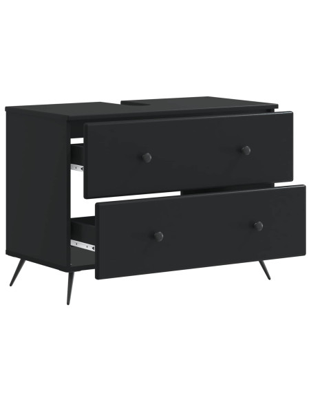Armadio per Lavabo da Bagno BREDA Nero 82 x 41 x 59 cm
