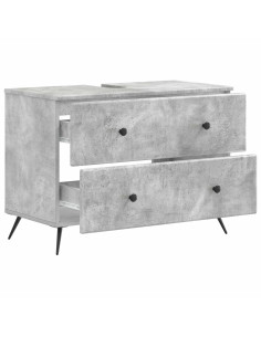 Armadio per Lavabo da Bagno BREDA Grigio Cemento 2
