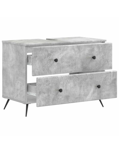 Armadio per Lavabo da Bagno BREDA Grigio Cemento