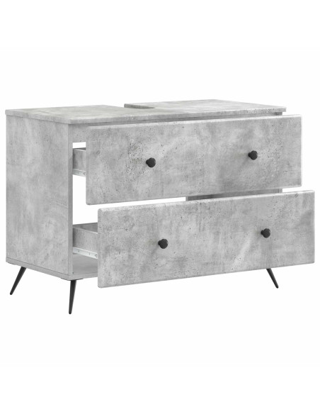 Armadio per Lavabo da Bagno BREDA Grigio Cemento