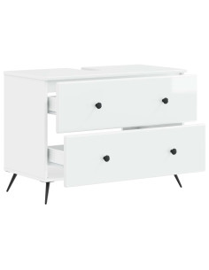 Armadio per Lavabo da Bagno BREDA Bianco Lucido 82 x 41 x 59 cm 2