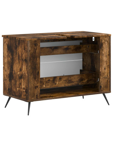 Armadio per Lavabo da Bagno BREDA Rovere Fumo 82 x 41 x 59 cm
