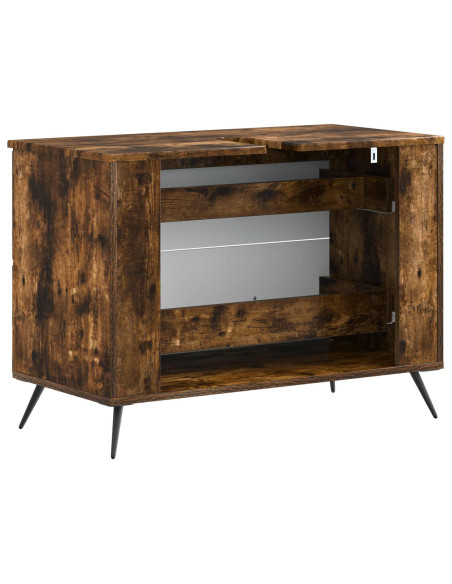 Armadio per Lavabo da Bagno BREDA Rovere Fumo 82 x 41 x 59 cm