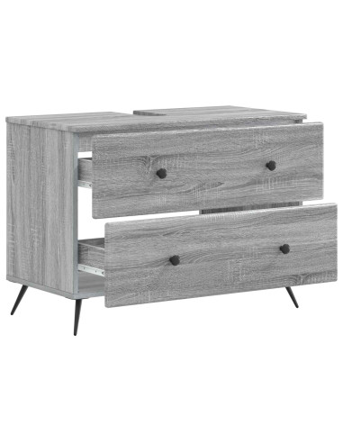 Armadio per Lavabo da Bagno BREDA Sonoma grigio 82 x 41 x 59 cm