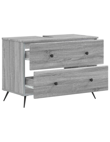 Armadio per Lavabo da Bagno BREDA Sonoma grigio 82 x 41 x 59 cm