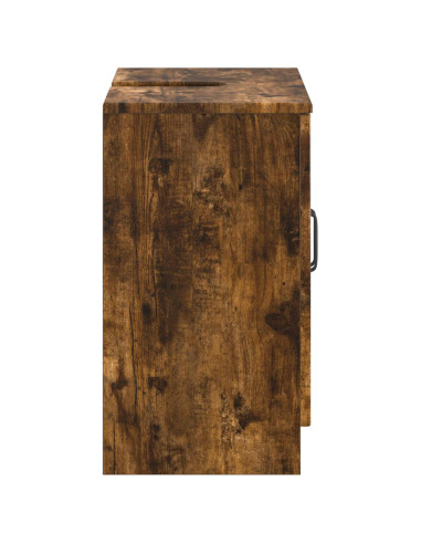 Armadio per Lavabo da Bagno UTRECHT Rovere Fumo