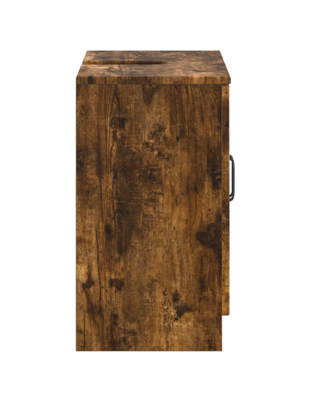 Armadio per Lavabo da Bagno UTRECHT Rovere Fumo