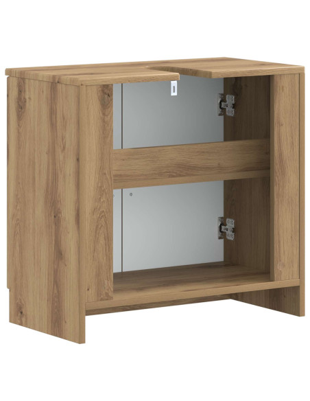 Armadio per Lavabo da Bagno UTRECHT Rovere Artigianale