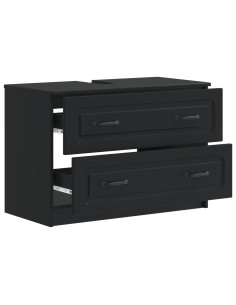 Armadio per Lavabo da Bagno UTRECHT Nero 82 x 41 x 56 cm 2
