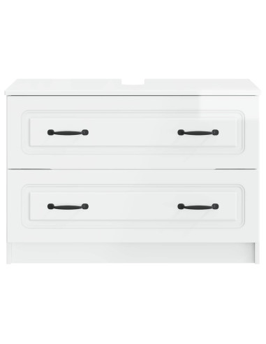 Armadio per Lavabo da Bagno UTRECHT Bianco Lucido