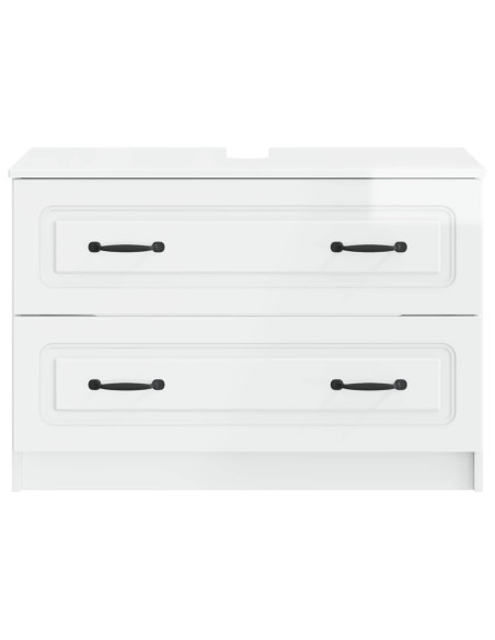 Armadio per Lavabo da Bagno UTRECHT Bianco Lucido