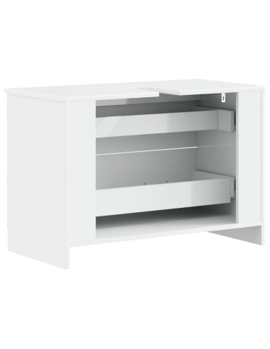 Armadio per Lavabo da Bagno UTRECHT Bianco Lucido