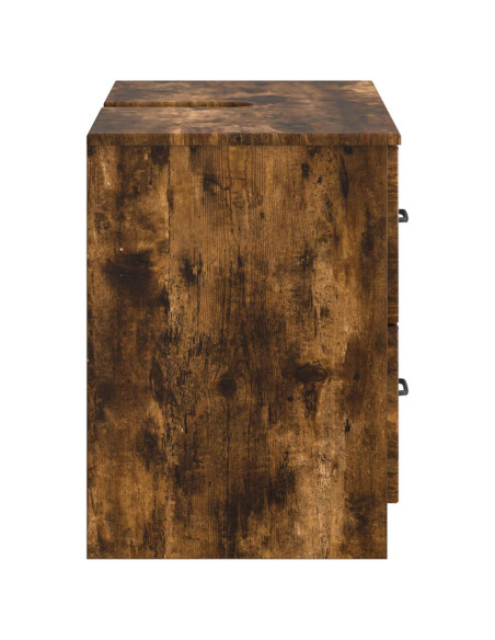 Armadio per Lavabo da Bagno UTRECHT Rovere Fumo 82 x 41 x 56 cm