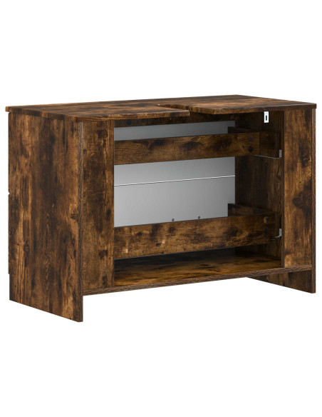 Armadio per Lavabo da Bagno UTRECHT Rovere Fumo 82 x 41 x 56 cm