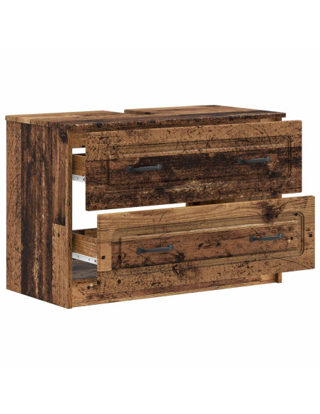 Armadio per Lavabo da Bagno UTRECHT Legno antico