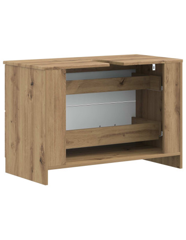 Armadio per Lavabo da Bagno UTRECHT Rovere Artigianale