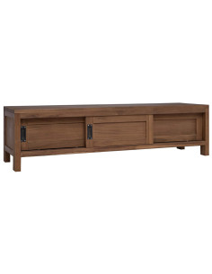 Mobile TV 110 x 30 x 30 cm Legno di teak solido Naturale